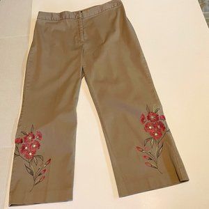 Style & Co. Petite Embroidered Capri